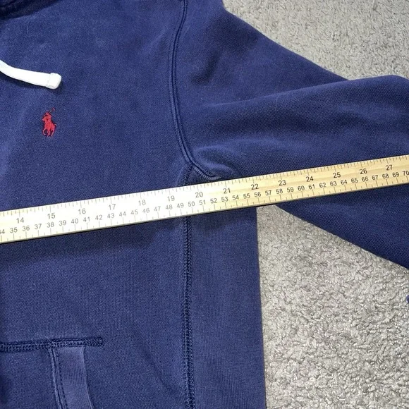 VTG Polo Ralph Lauren Men's Heavyweight Full-Zip Hoodie Thermal Hood Navy Large - Picture 5 of 6